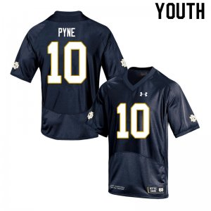 Notre Dame Fighting Irish Youth Drew Pyne #10 Navy Under Armour Authentic Stitched College NCAA Football Jersey JGX7799WC